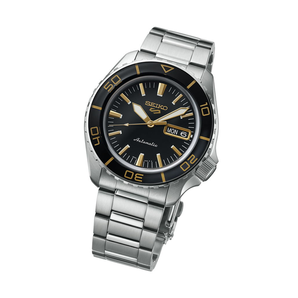 Seiko 5 Sports Automatic Dive Watch with Black Dial #SRPK99