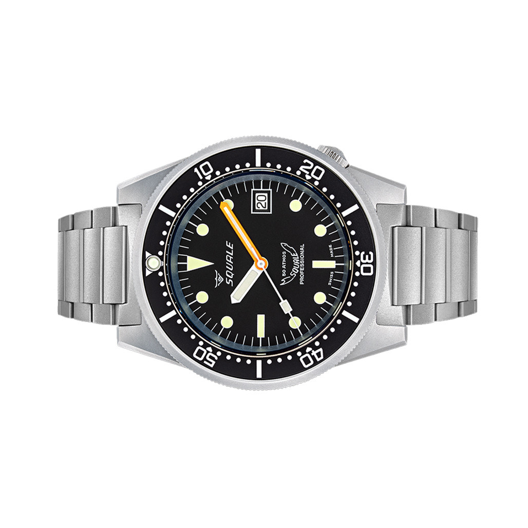 Squale 50 Atmos Swiss Automatic Blasted Dive Watch #1521BKBL.SQ20S