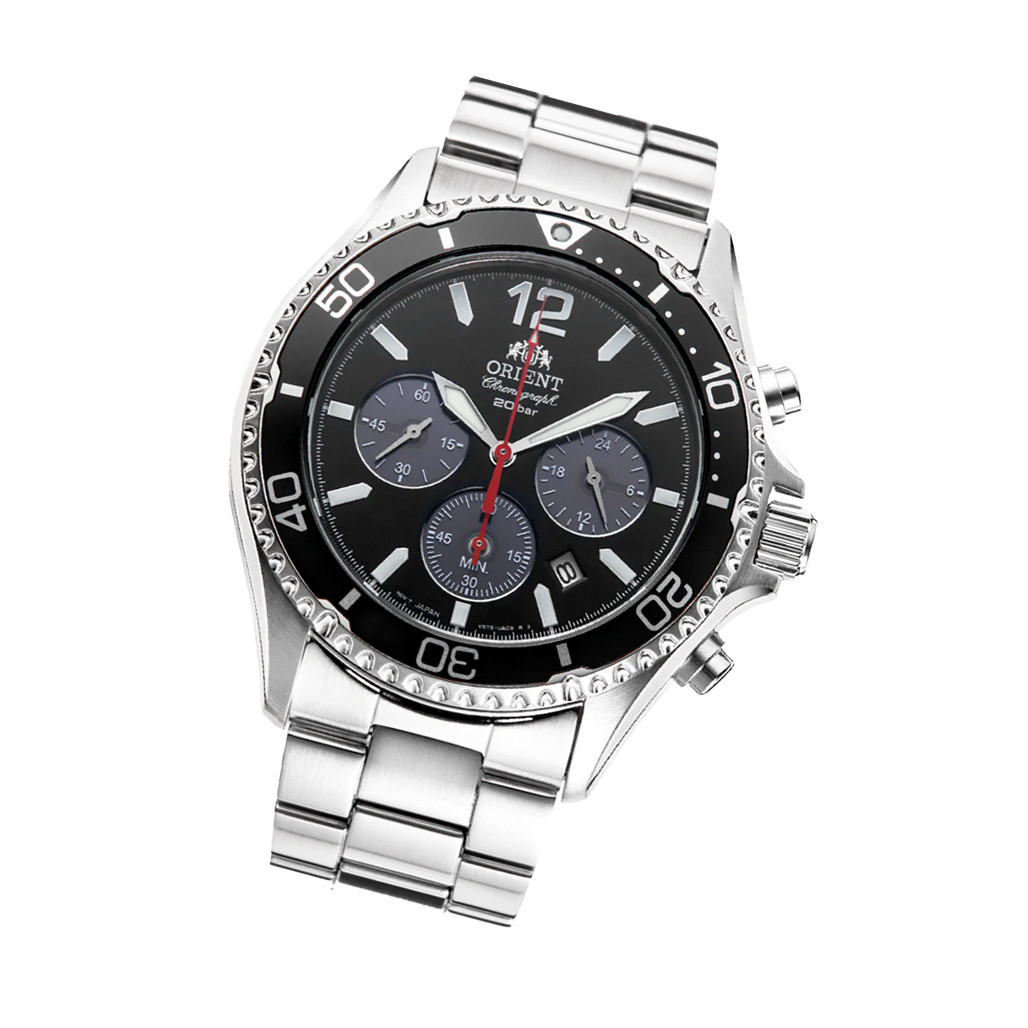 Orient Solar Sports Chronograph with Black Dial #RA-TX0202B10B