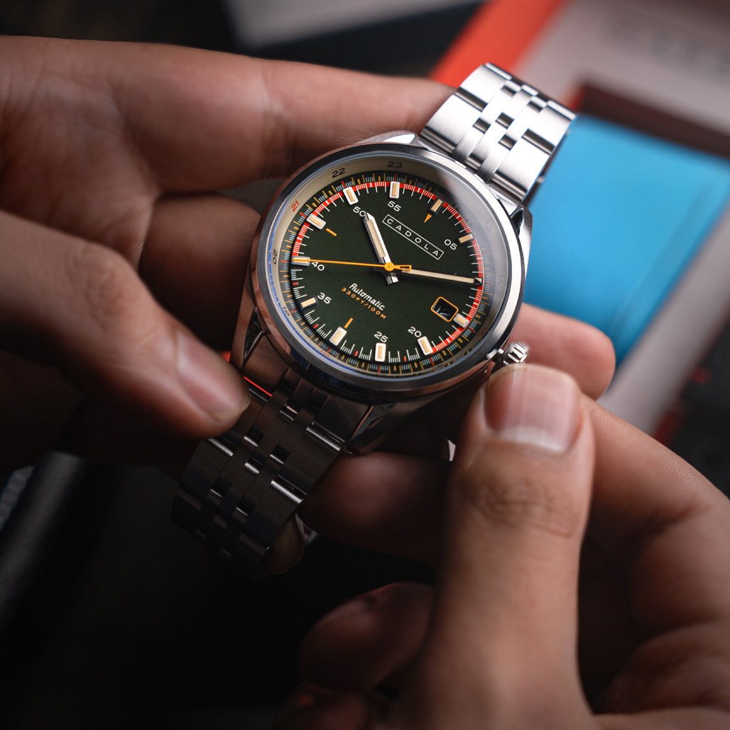 Cadola Pista Automatic Watch with Forest Green Dial #CD-1031-11