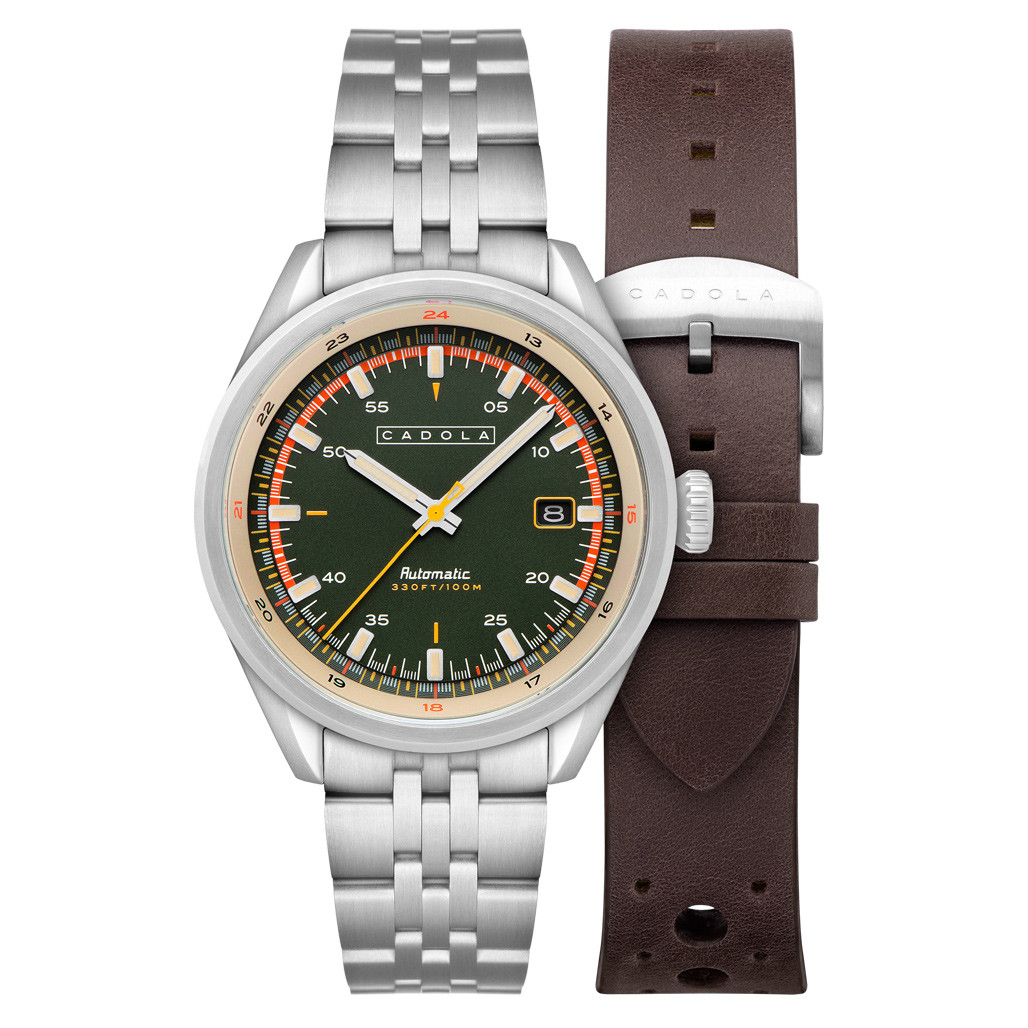 Cadola Pista Automatic Watch with Forest Green Dial #CD-1031-11 Cadola Pista Automatic Watch with Forest Green Dial #CD-1031-11