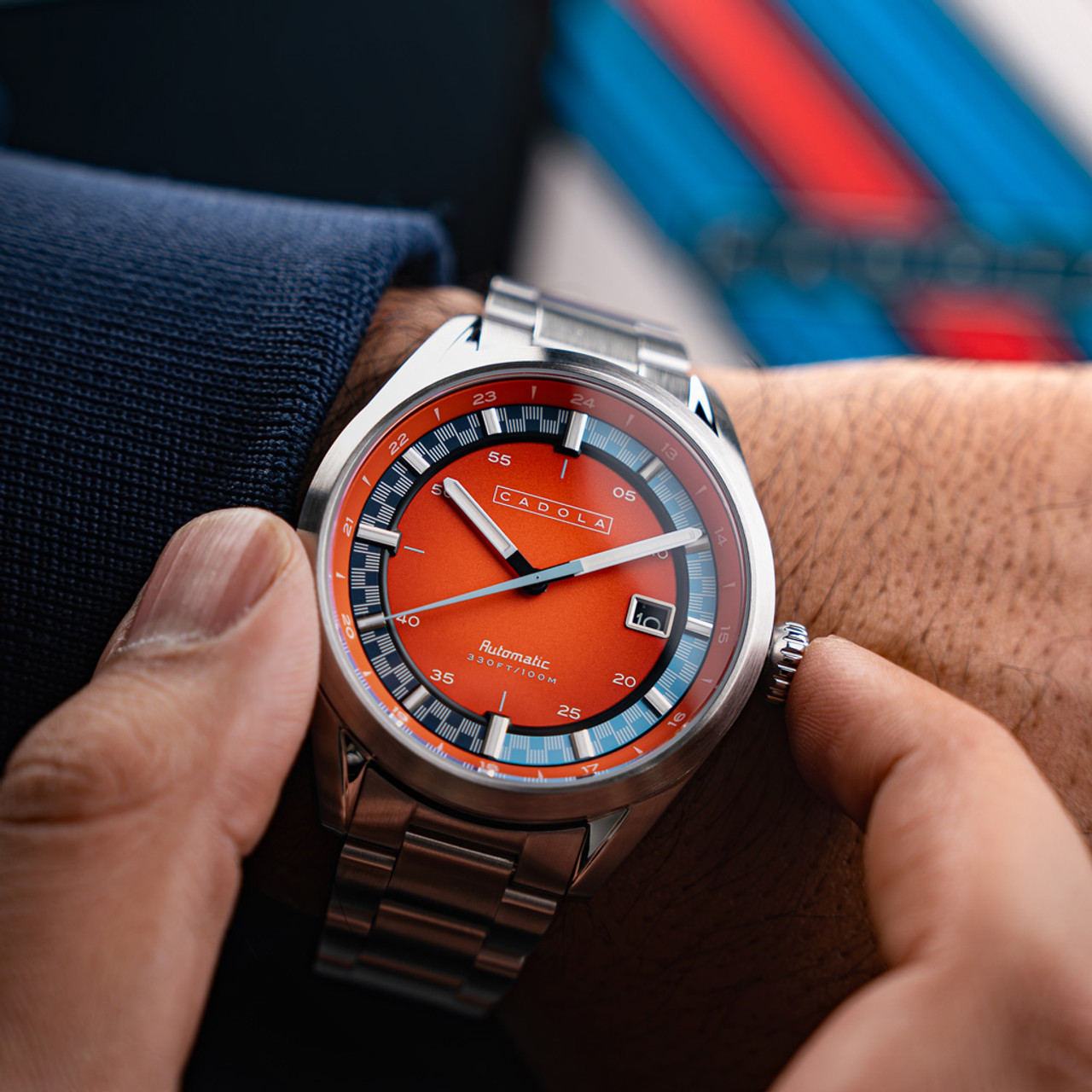 Cadola Paddock Automatic Watch with Burnt Orange Dial #CD