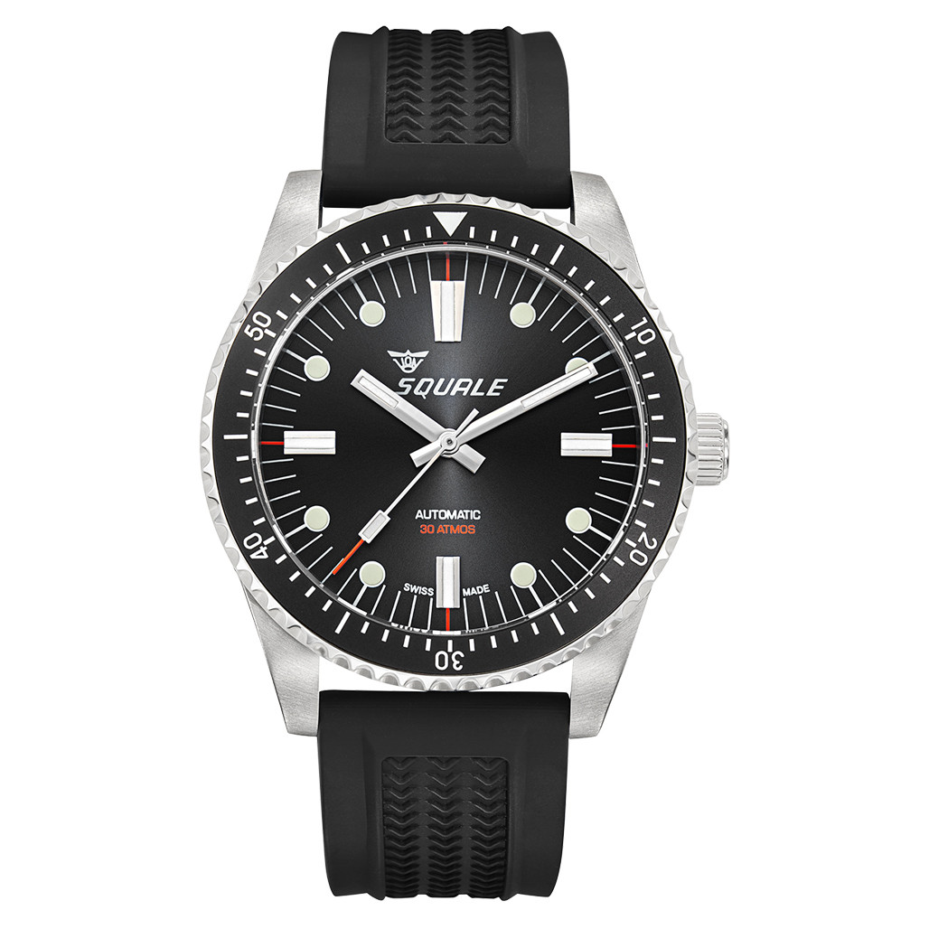 Squale Montauk 300M Swiss Automatic Diver with Black Sea Dial #MTK-21