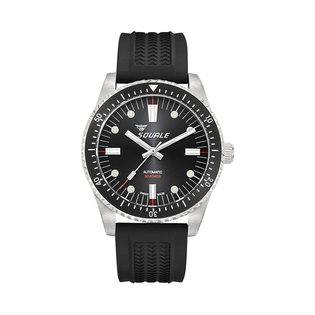 Squale Montauk 300M Swiss Automatic Diver with Black Sea Dial #MTK-21