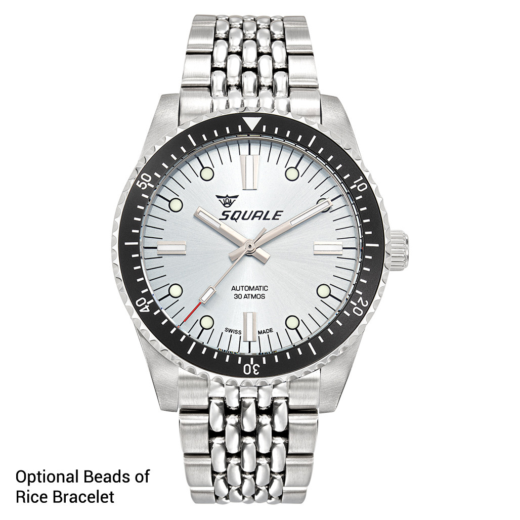 Squale Montauk 300M Swiss Automatic Diver with Frozen Silver Dial