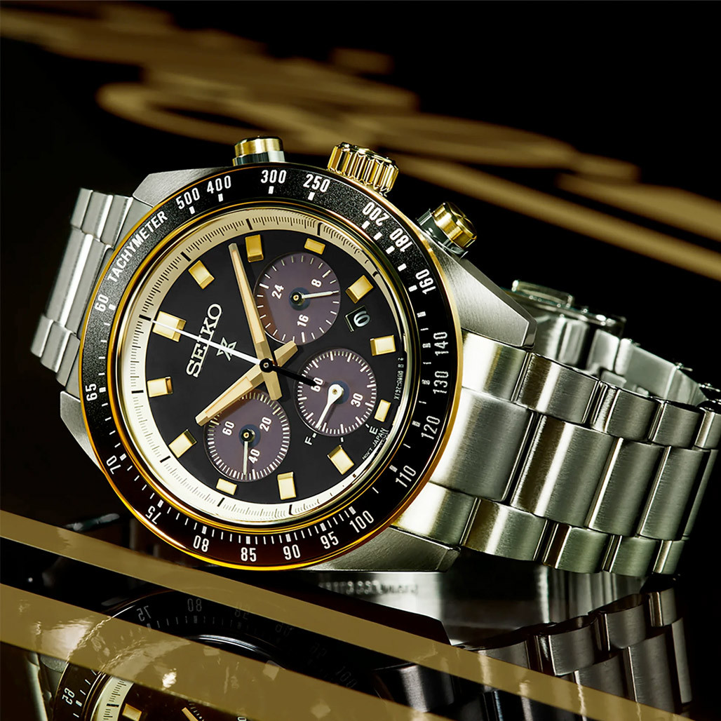 Seiko Prospex Speedtimer Solar Chronograph with Black Dial #SSC941