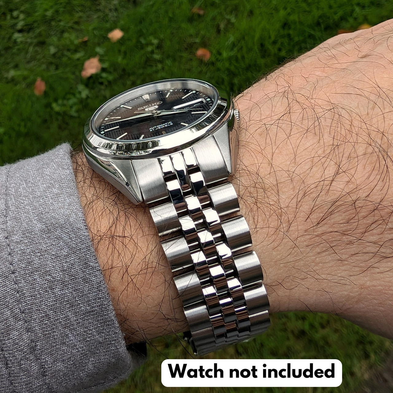 Islander 18mm Brushed and Polished Solid-Link Bracelet for Seiko