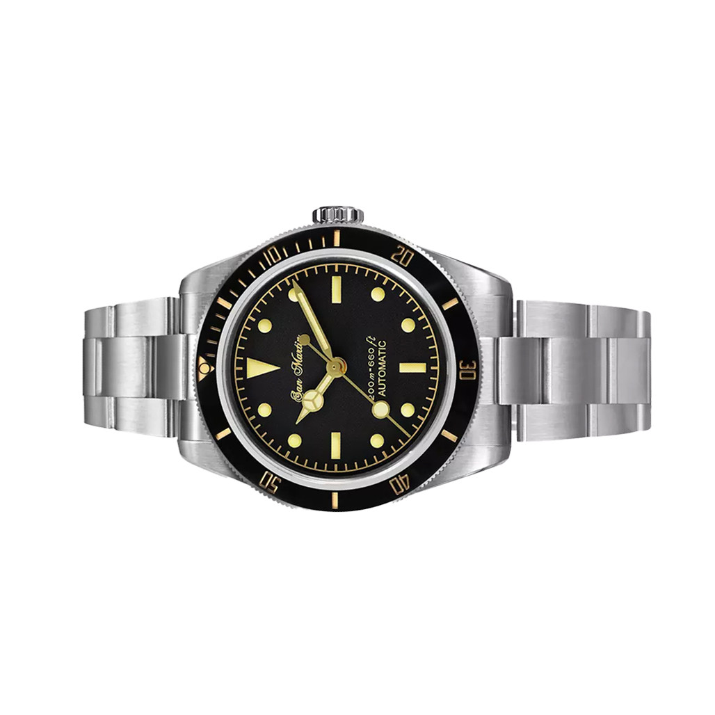 San Martin Automatic Watch with Black and Gilt Dial #SN004-A