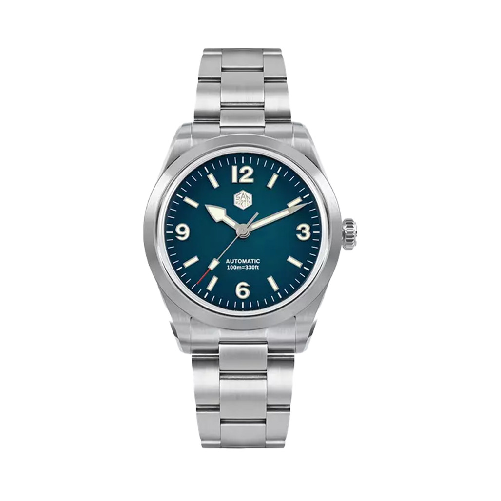 San Martin 38mm Automatic Sport Watch with Blue Gradient Dial