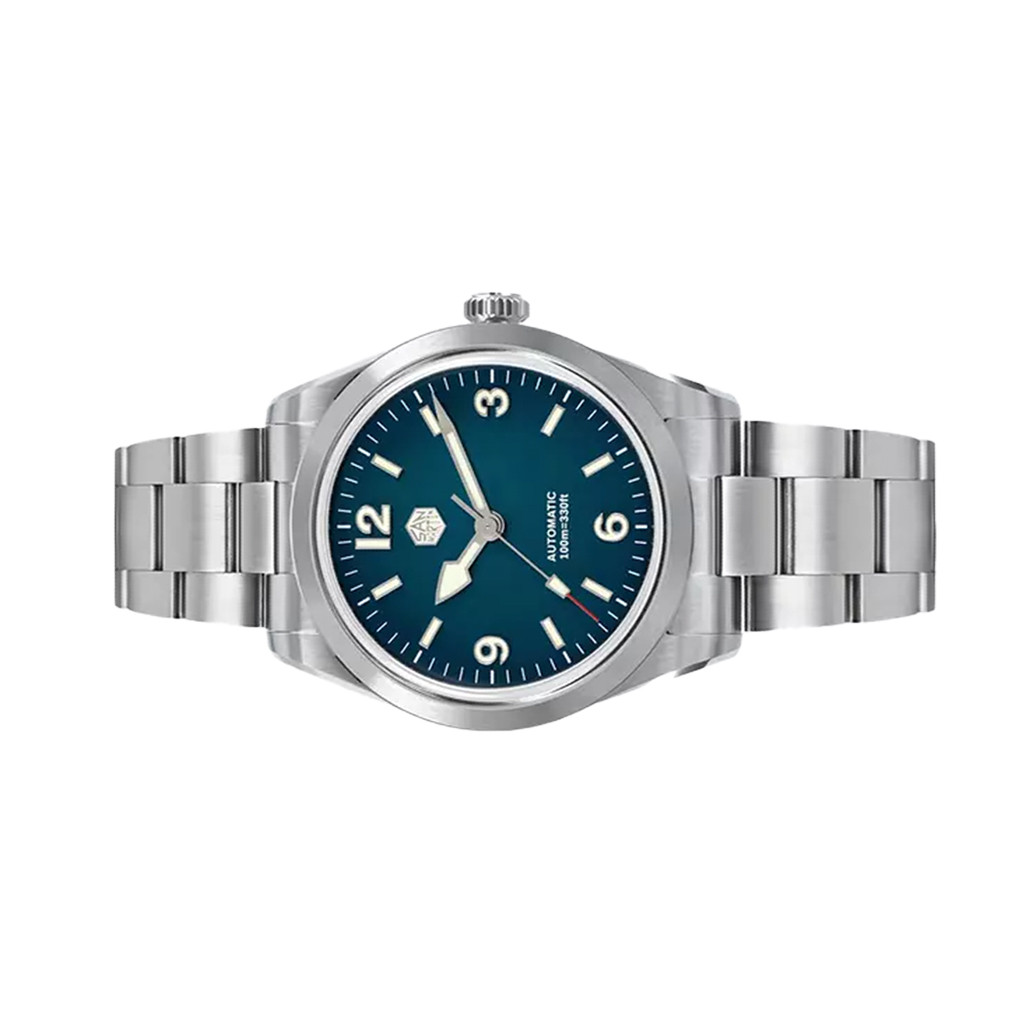 San Martin 38mm Automatic Sport Watch with Blue Gradient Dial