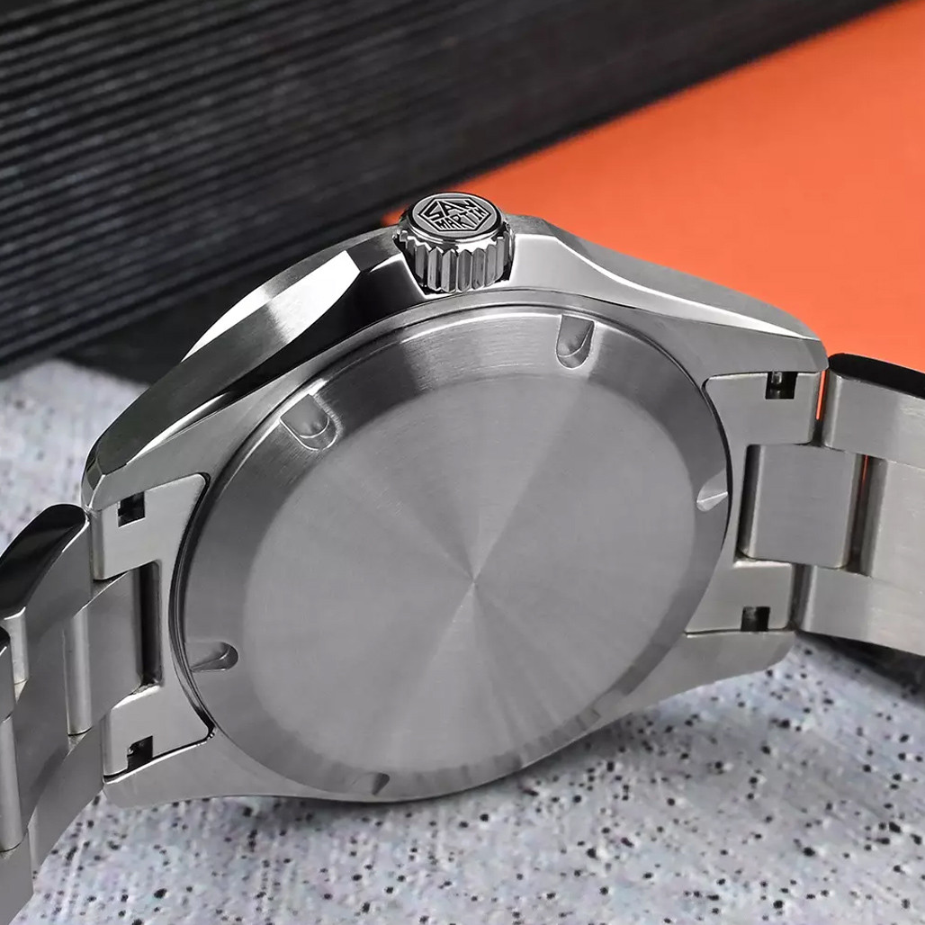 San Martin Automatic GMT Watch with Black Aventurine Dial #SN0129-B