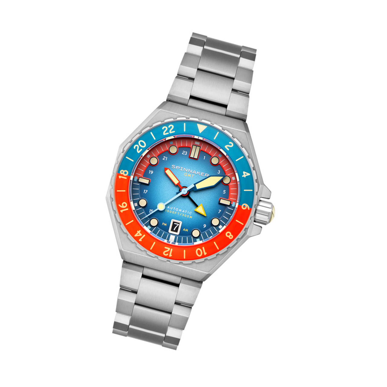 Spinnaker Dumas GMT Automatic Watch with Red Blue Dial #SP