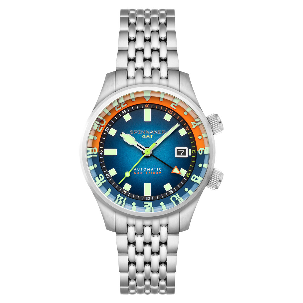 Spinnaker Bradner GMT automatico, 42 mm, Gravel Black, 42mm, Bradner GMT Automatic