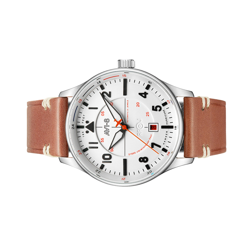 AVI-8 Hawker Hurricane Kent Automatic Newton with White Dial #AV