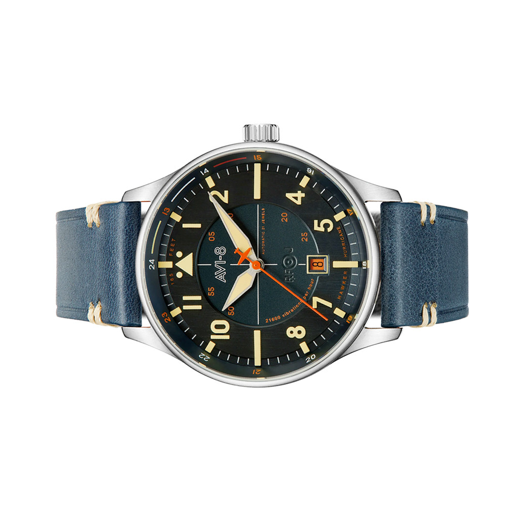 AVI-8 Hawker Hurricane Kent Automatic Sussex with Blue Dial #AV