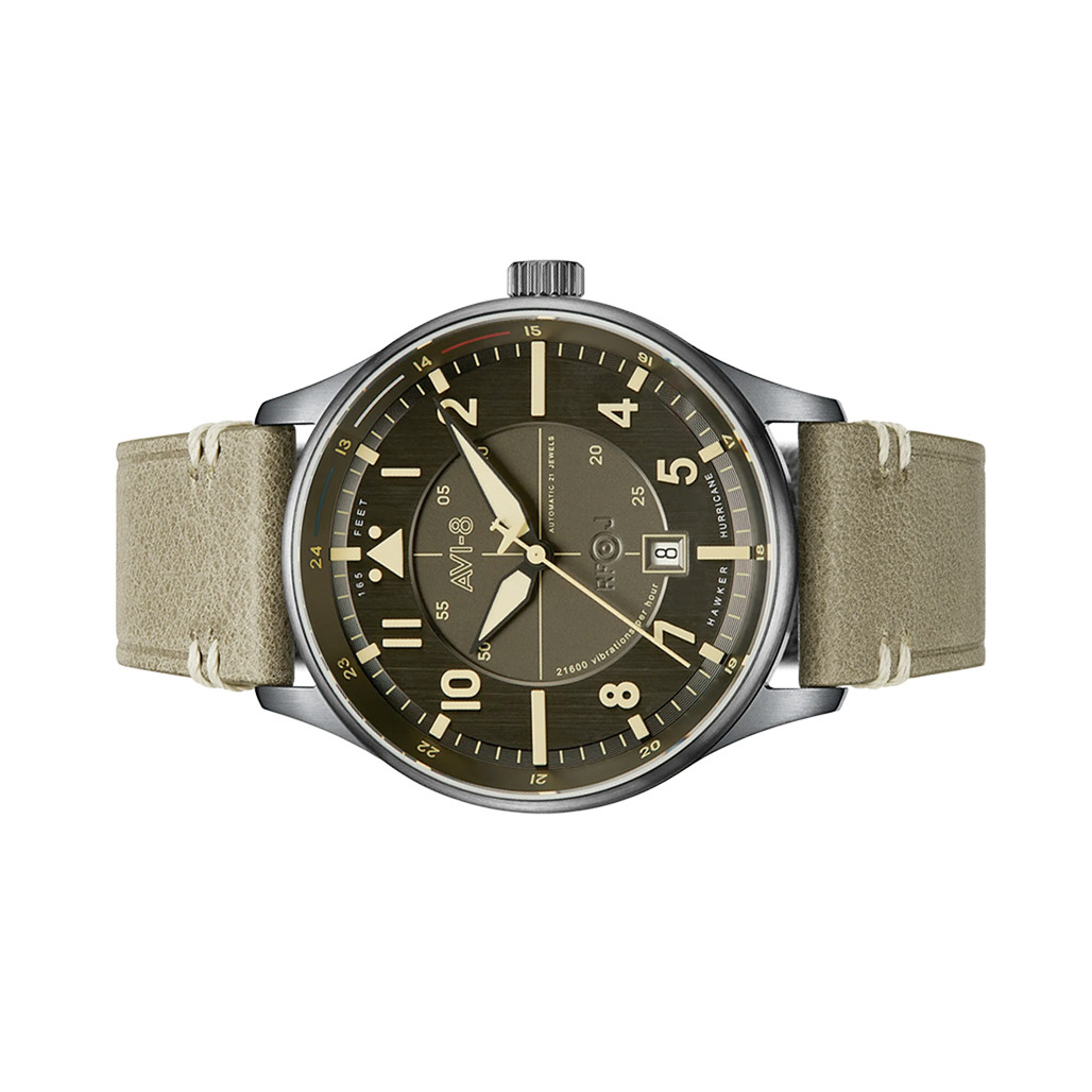AVI-8 Hawker Hurricane Kent Automatic Stanton with Gray Dial #AV