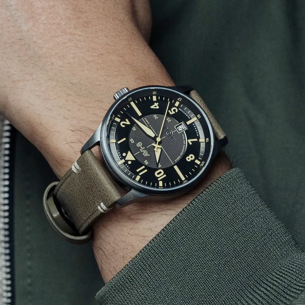 AVI-8 Hawker Hurricane Kent Automatic Stanton with Gray Dial #AV