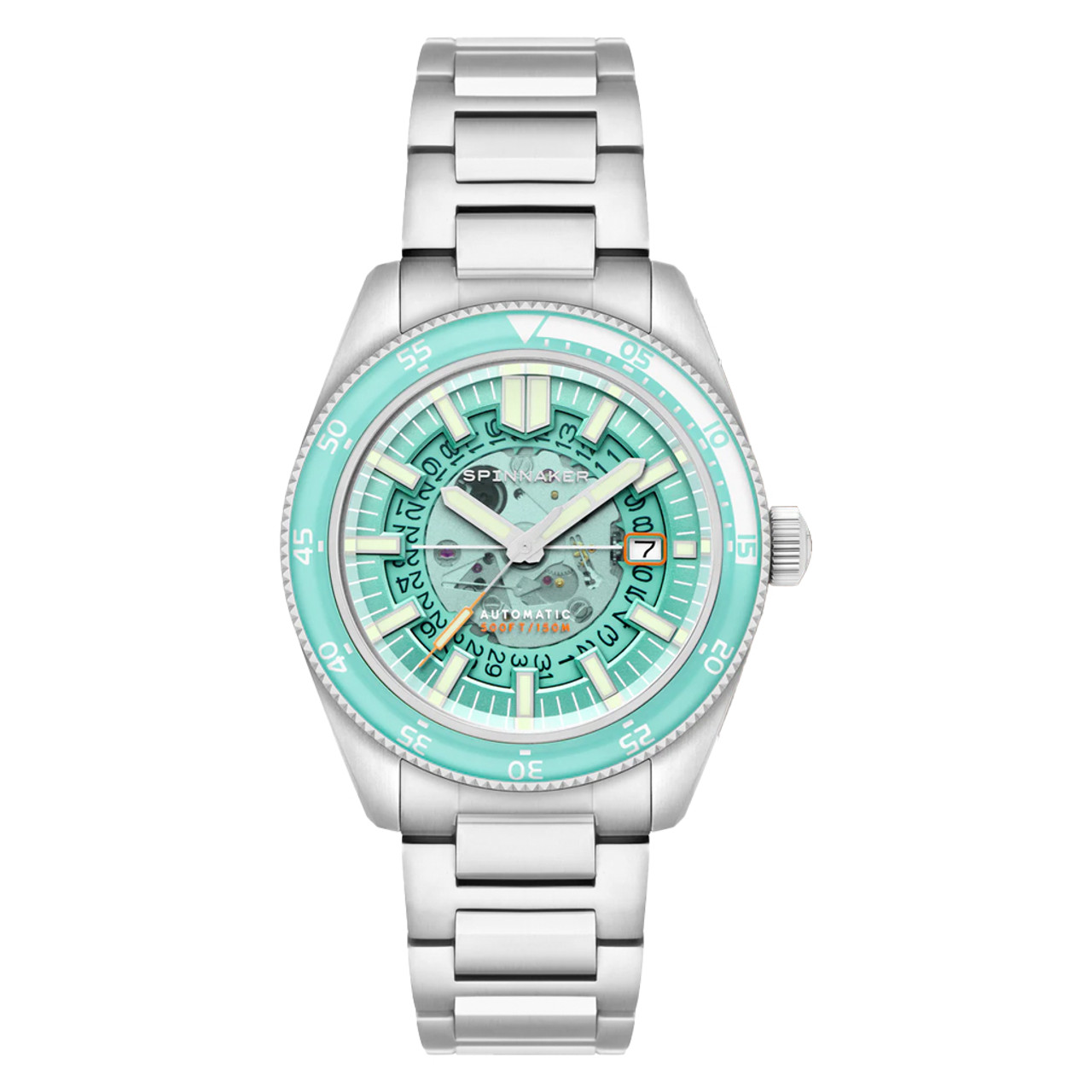 Spinnaker Fleuss Automatic Severn Turquoise Skeleton Dial