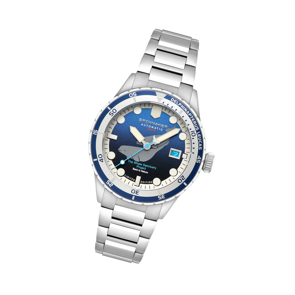 Spinnaker Hass Automatic Whale Sanctuary Project LE Blue Dial #SP