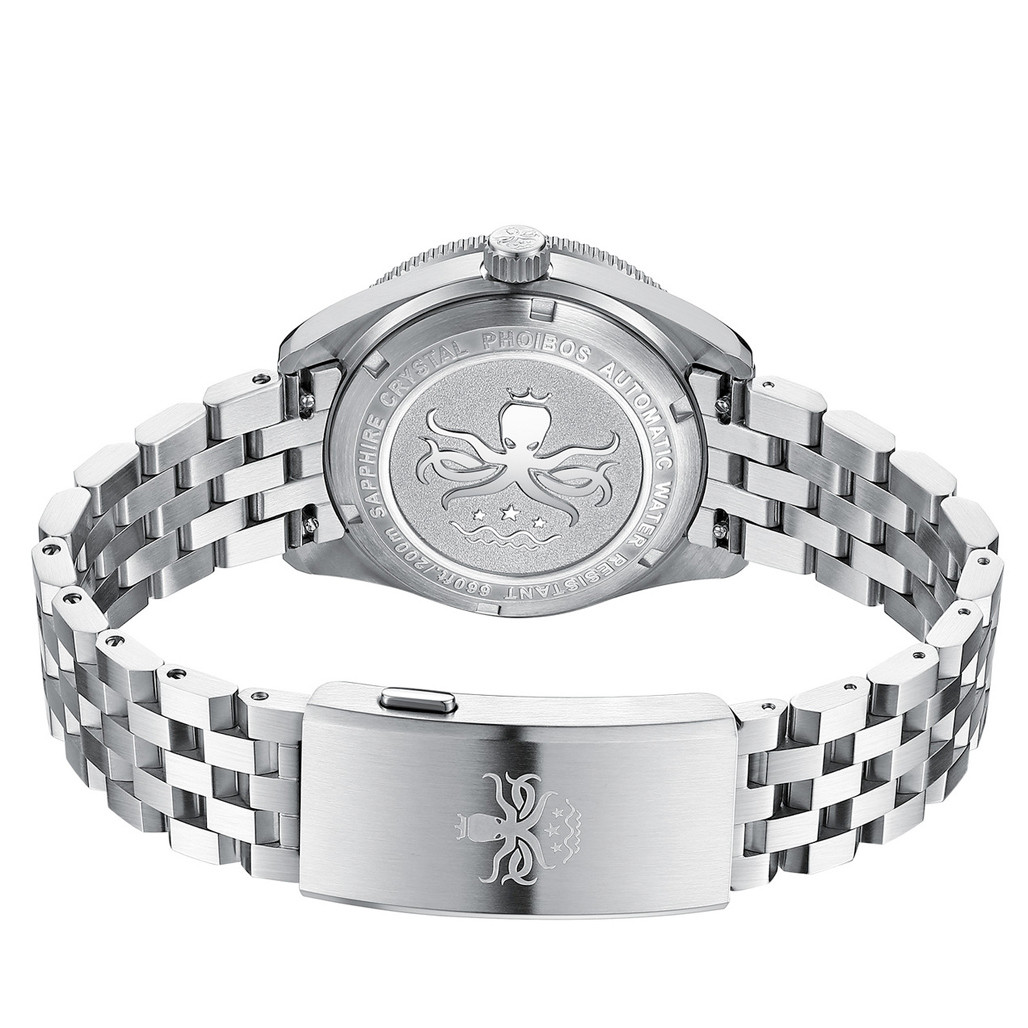 PHOIBOS Wave Master Automatic Dive Watch Black No Date #PY053CN