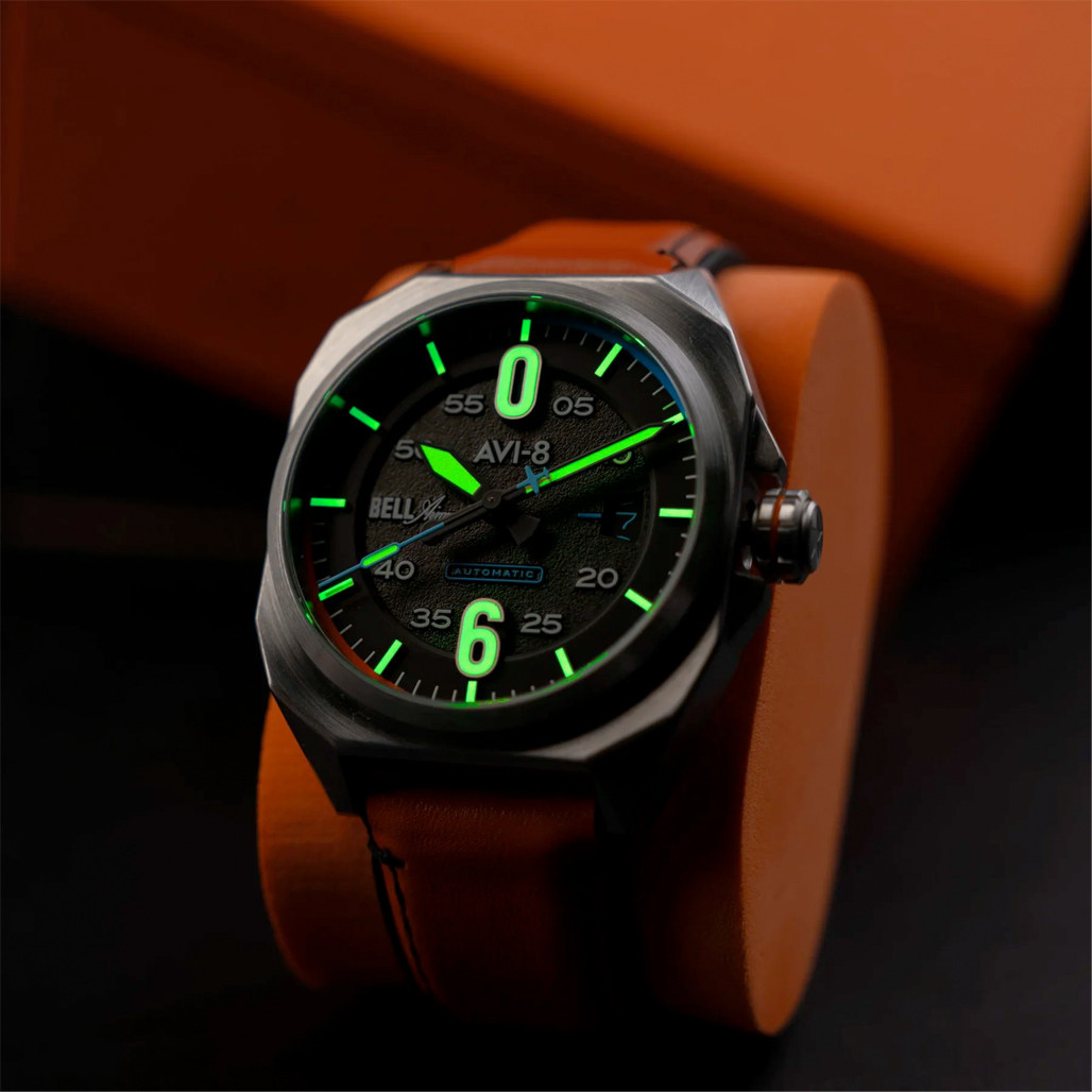 AVI-8 Bell X-1 Machbuster Automatic Graphite Black Dial #AV-4115-01
