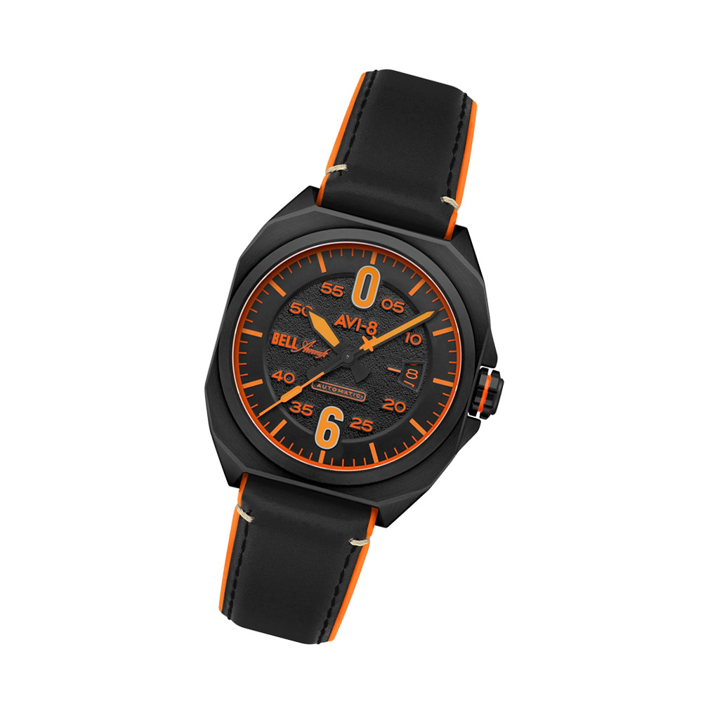 AVI-8 Bell X-1 Machbuster Automatic Jet Black Dial #AV-4115-04