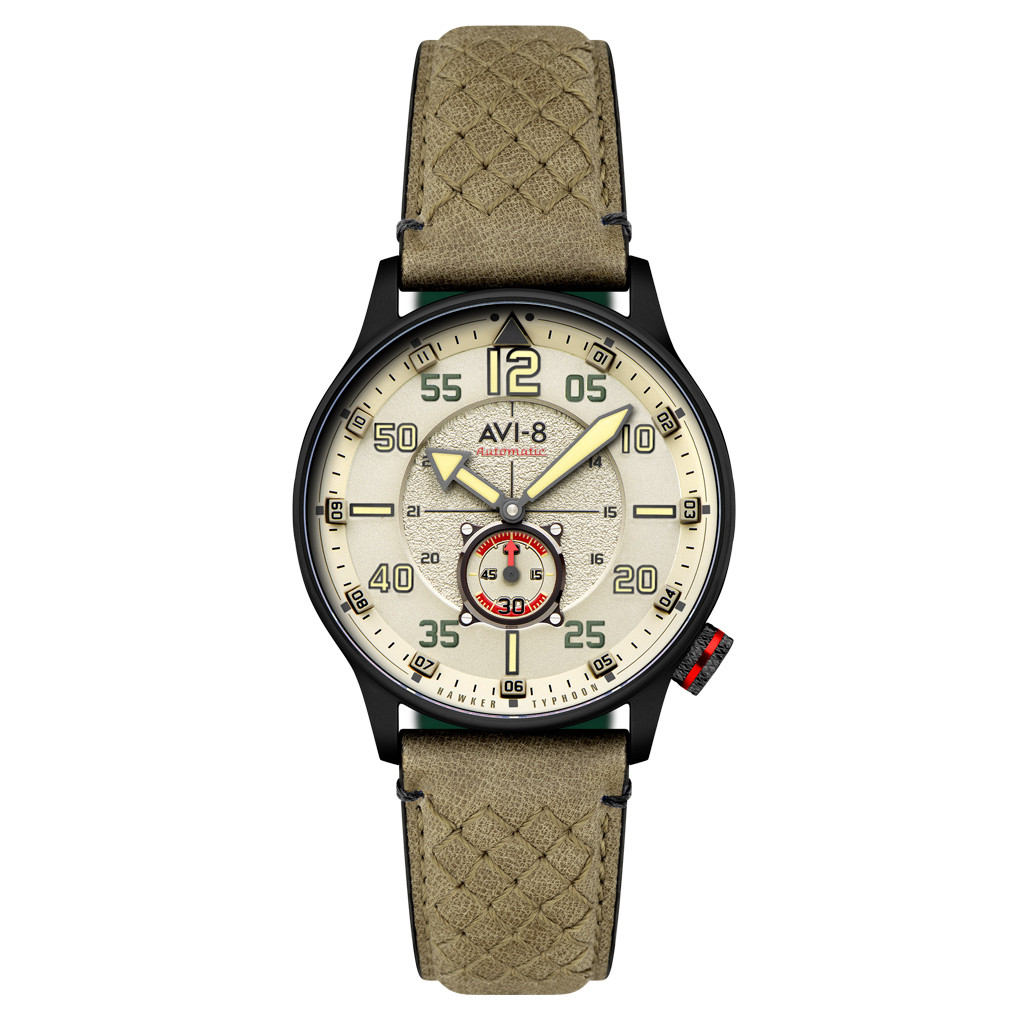 AVI-8 Hawker Typhoon Baldwin Automatic Dark Khaki Dial #AV-4119-04
