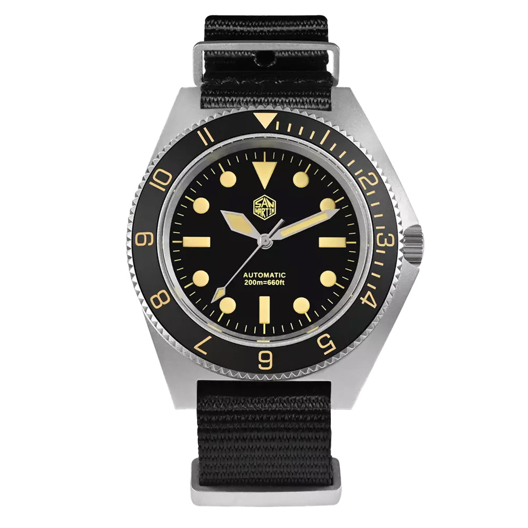 San Martin Automatic Dive Watch with Black Dial #SN0123-A