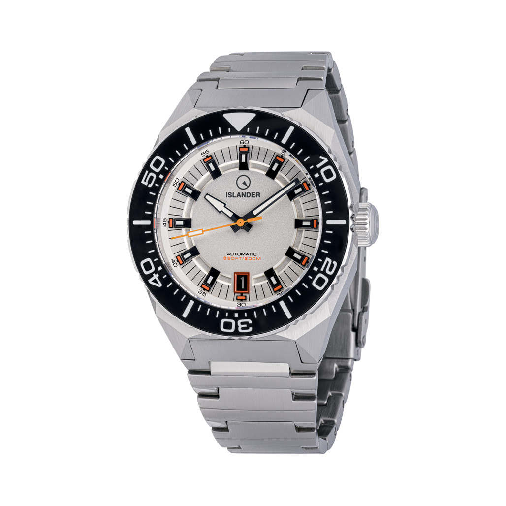 インフィニティリング　ラージスターリング　dude9 Islander Kings Point Dive Watch with Metallic White Dial #ISL-269