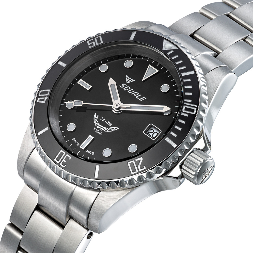 Squale Swiss Automatic Dive watch with Black Dial #Y1545SILVE.AC