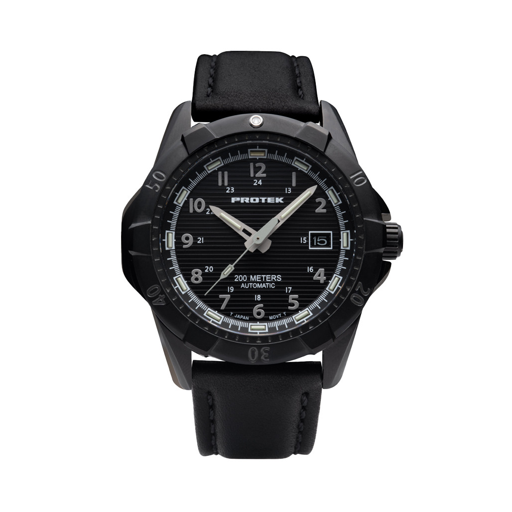 Protek Automatic Tritium Dive Watch with Black Dial #PT2202