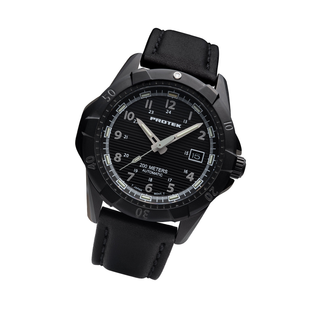Protek Automatic Tritium Dive Watch with Black Dial #PT2202