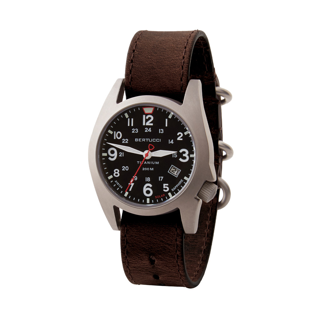 Bertucci A-7T Retrospec Solar Titanium Field Watch with Alpina