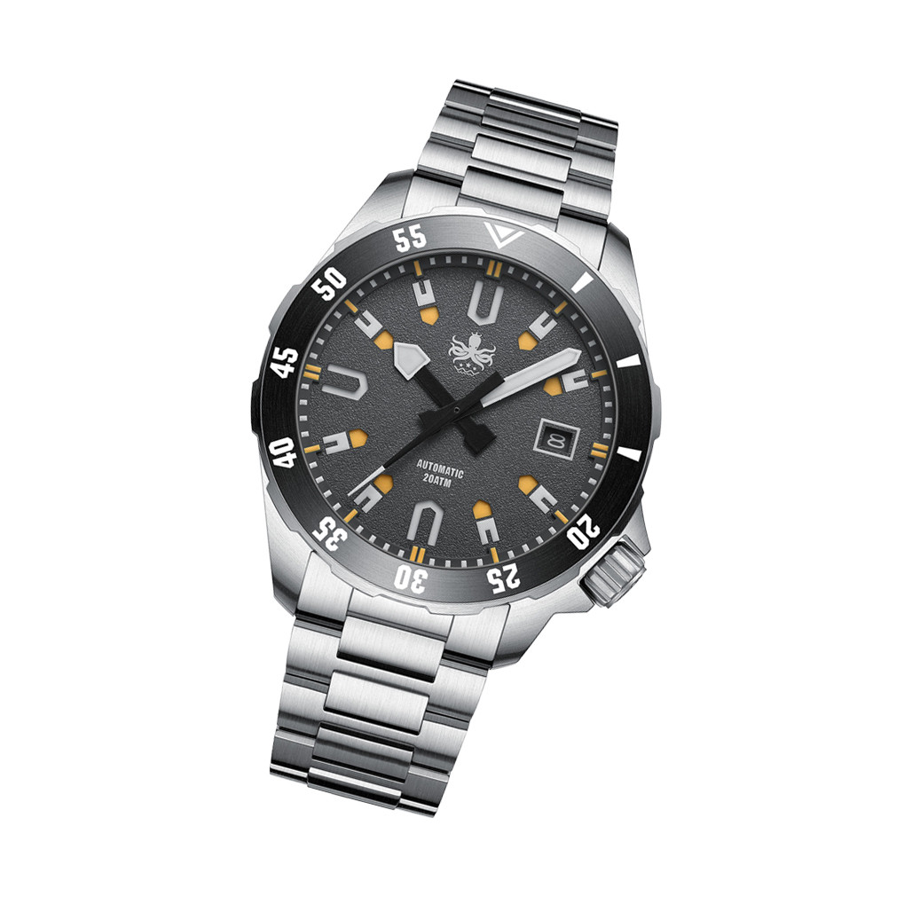 PHOIBOS APOLLO 200M Automatic Diver With Matte Grey Dial #PY056D