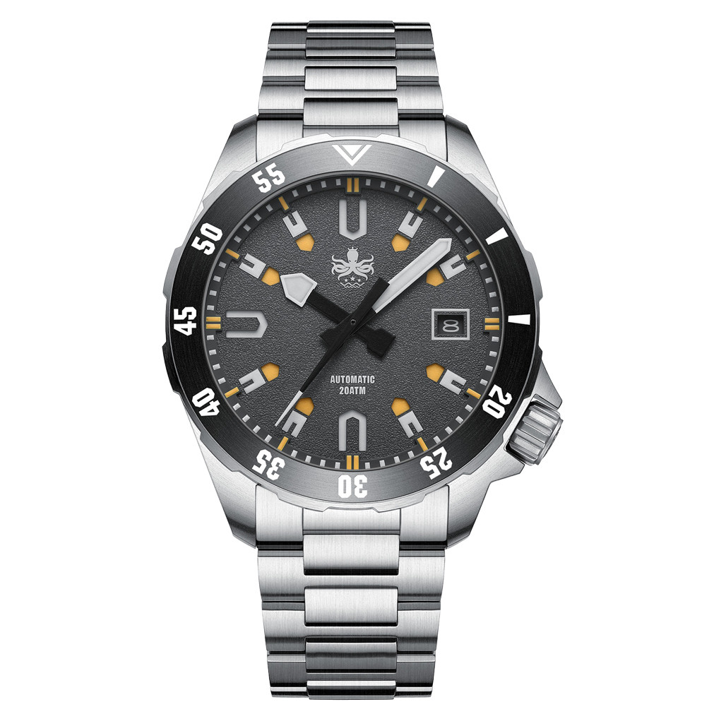 PHOIBOS APOLLO 200M Automatic Diver With Matte Grey Dial #PY056D