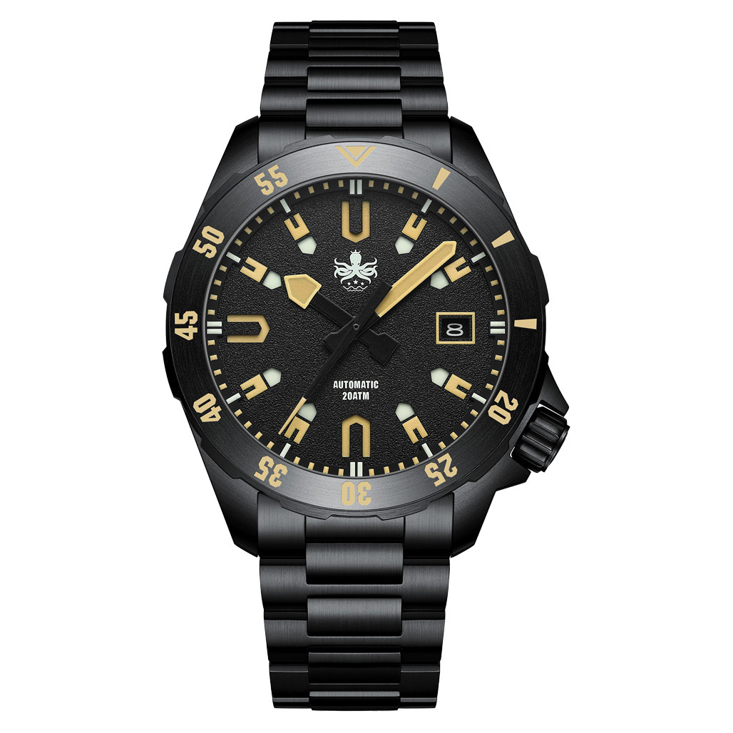 PHOIBOS APOLLO DLC 200M Automatic Diver With Matte Black Dial #PY056CX