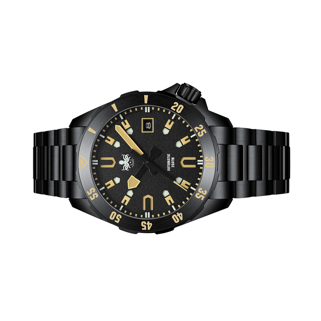 PHOIBOS APOLLO DLC 200M Automatic Diver With Matte Black Dial #PY056CX