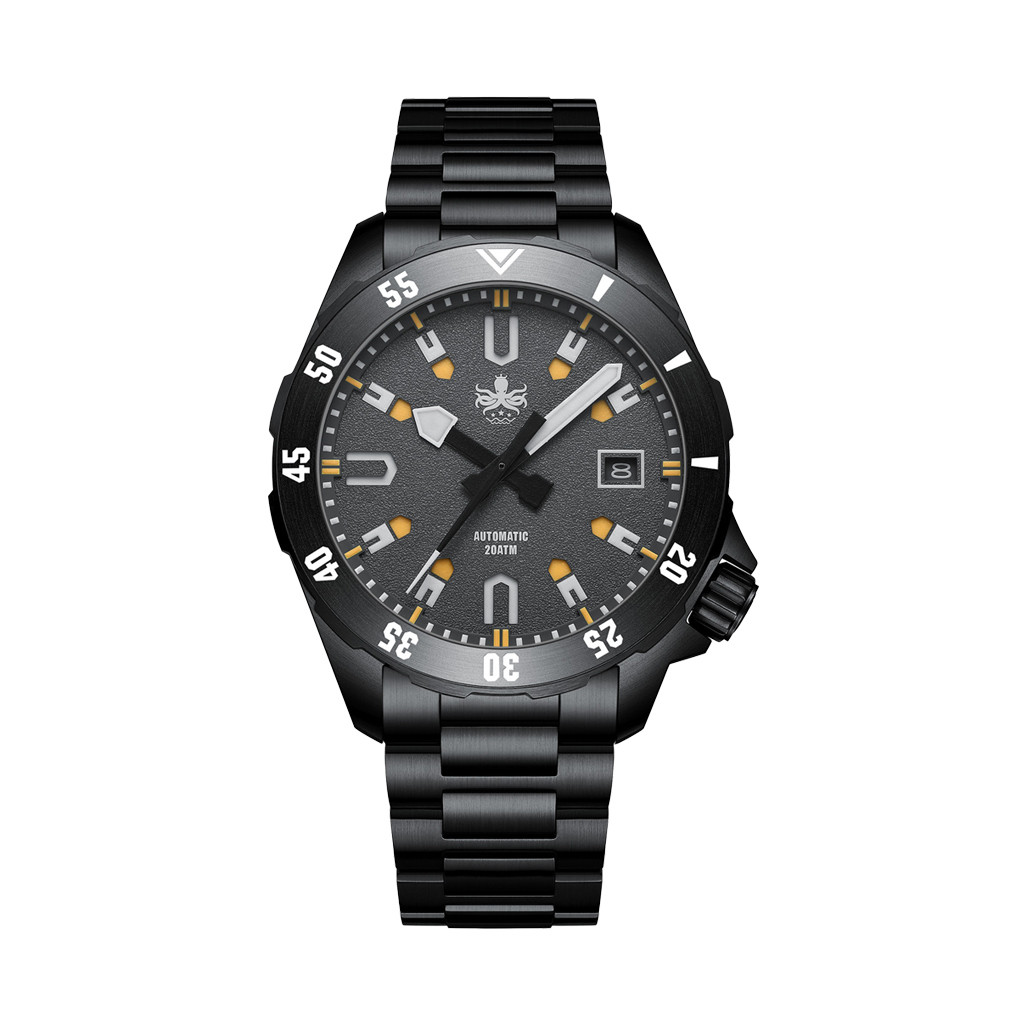 PHOIBOS APOLLO DLC 200M Automatic Diver With Matte Grey Dial #PY056CX