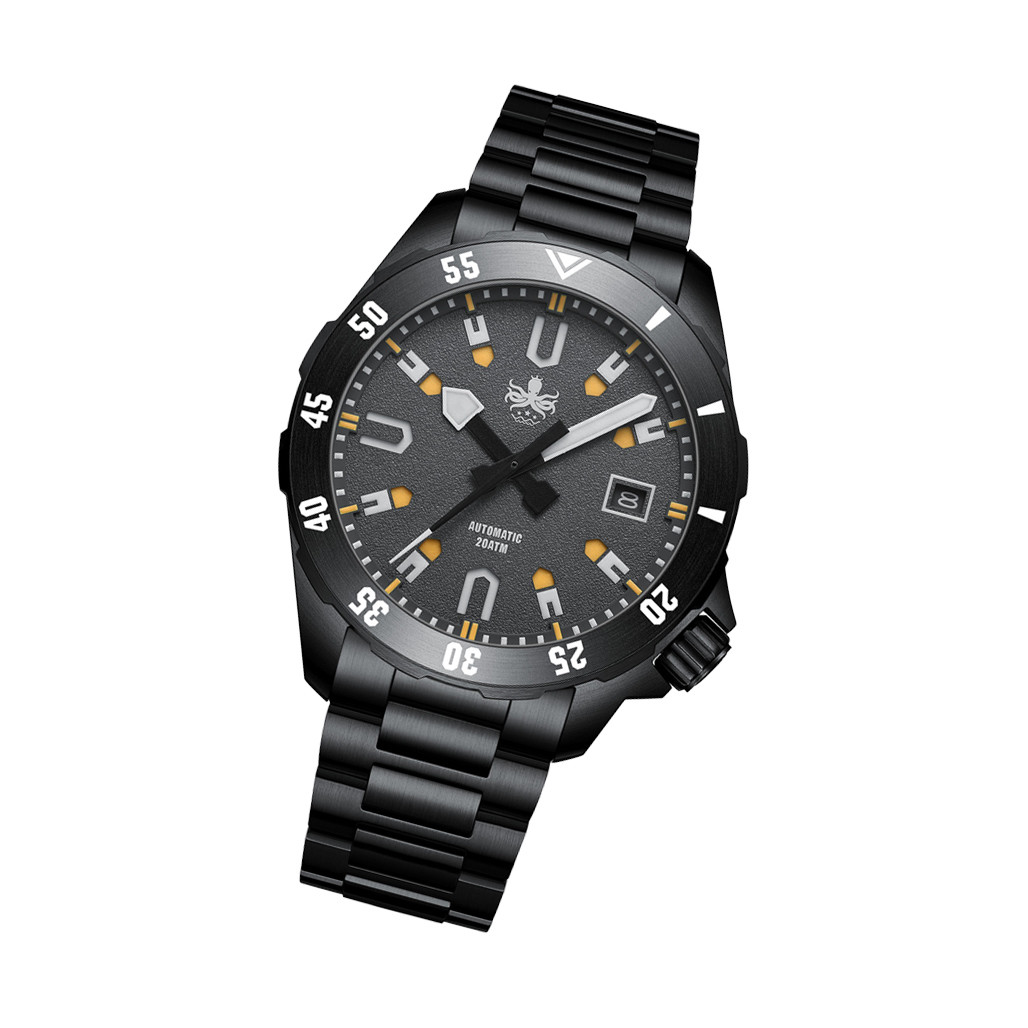 PHOIBOS APOLLO DLC 200M Automatic Diver With Matte Grey Dial #PY056CX