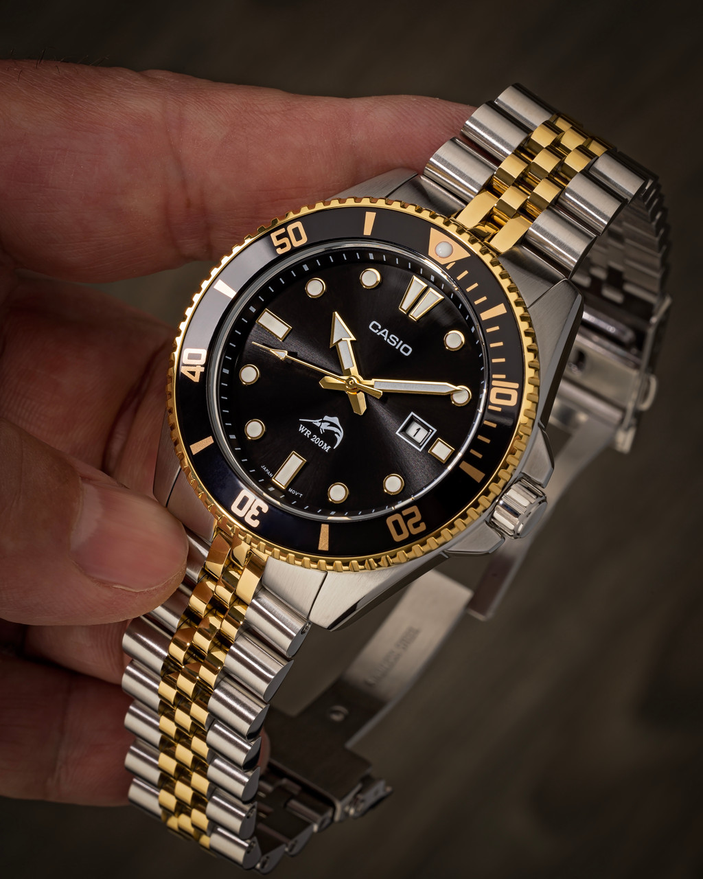 Casio Duro Gold Bracelet Diving Men Straps For Jubilee Watch Band