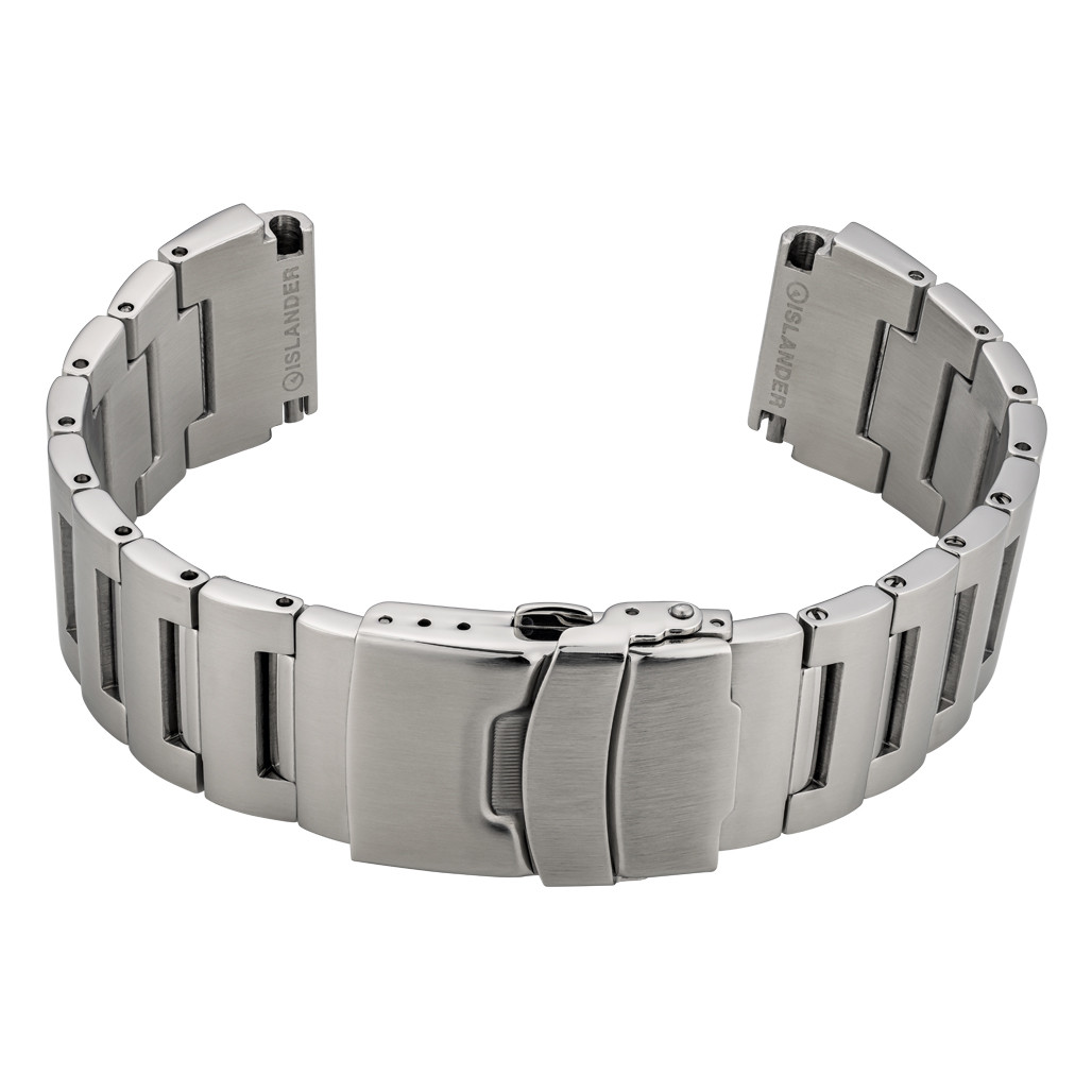 Islander 20mm Brushed Solid-Link Watch Bracelet for Seiko Monster