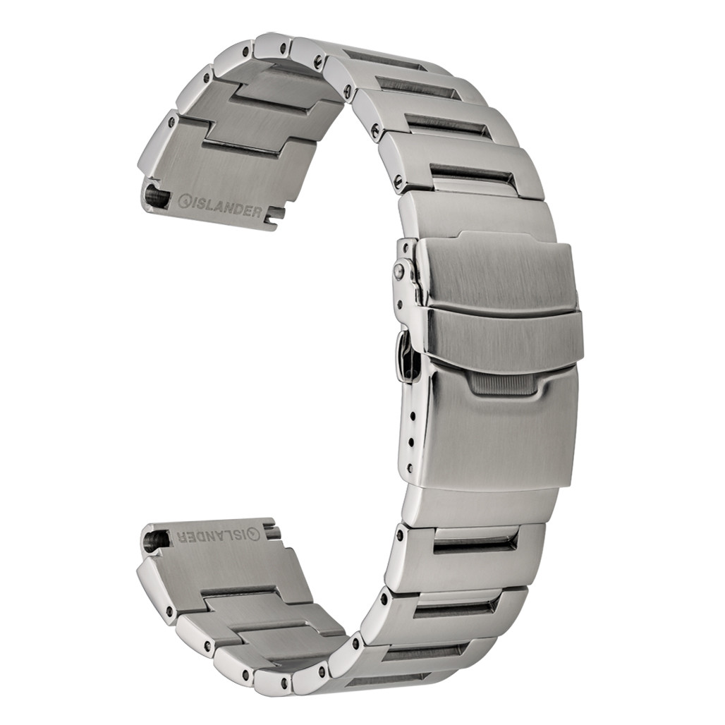 Islander 20mm Brushed Solid-Link Watch Bracelet for Seiko Monster