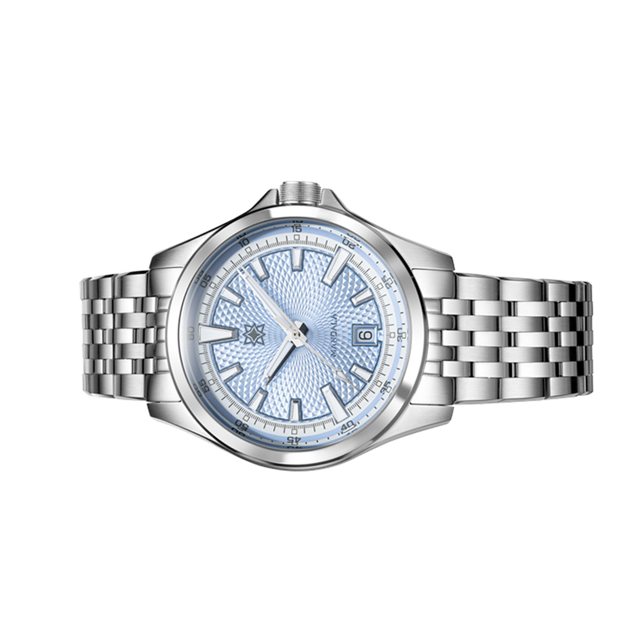 Second Hour Mandala Mk3 Watch with Silver Blue Dial #SEC-HOU-11