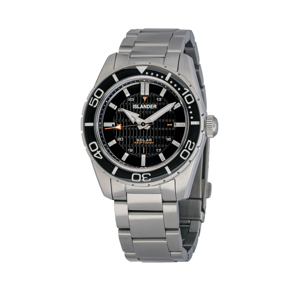 Islander Saltaire 38mm Solar Dive Watch with Ink Black Dial #ISL-278