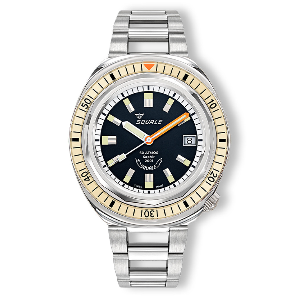 Squale 2001 Heritage Dive Watch with Black Dial