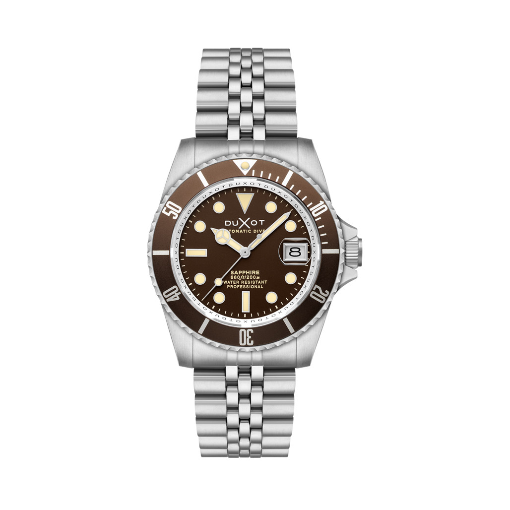 Duxot Atlantica Automatic Dive Watch with Chestnut Brown Dial #DX
