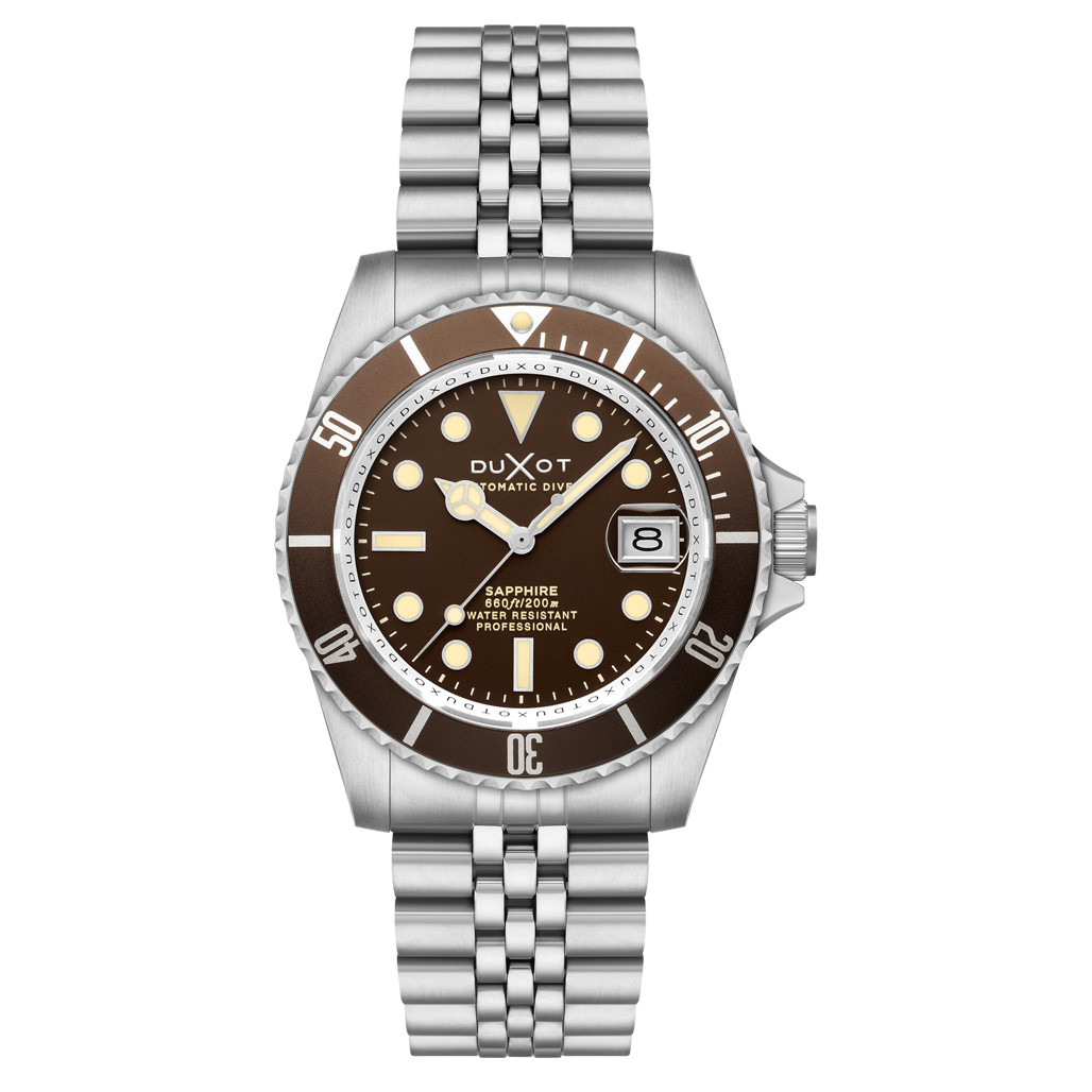 ティクティクティク Duxot Atlantica Automatic Dive Watch with Chestnut Brown Dial #DX