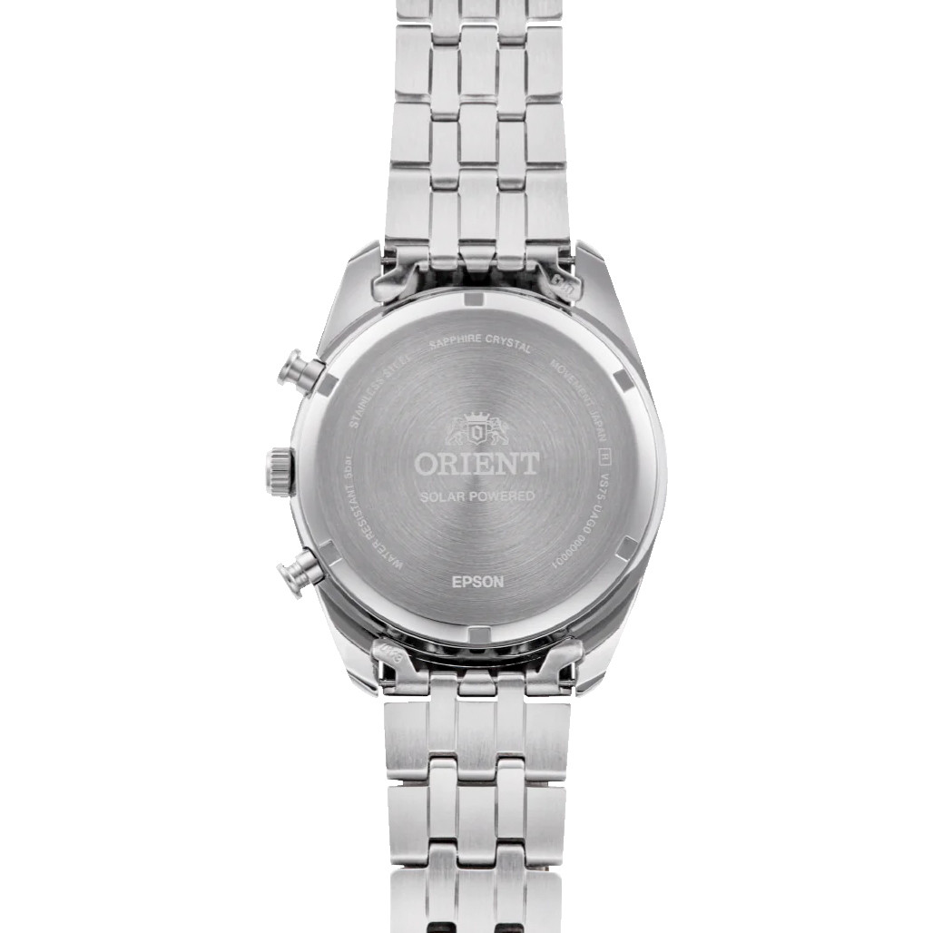 Orient TX03 Solar Quartz Chronograph Diver Watch with White Dial
