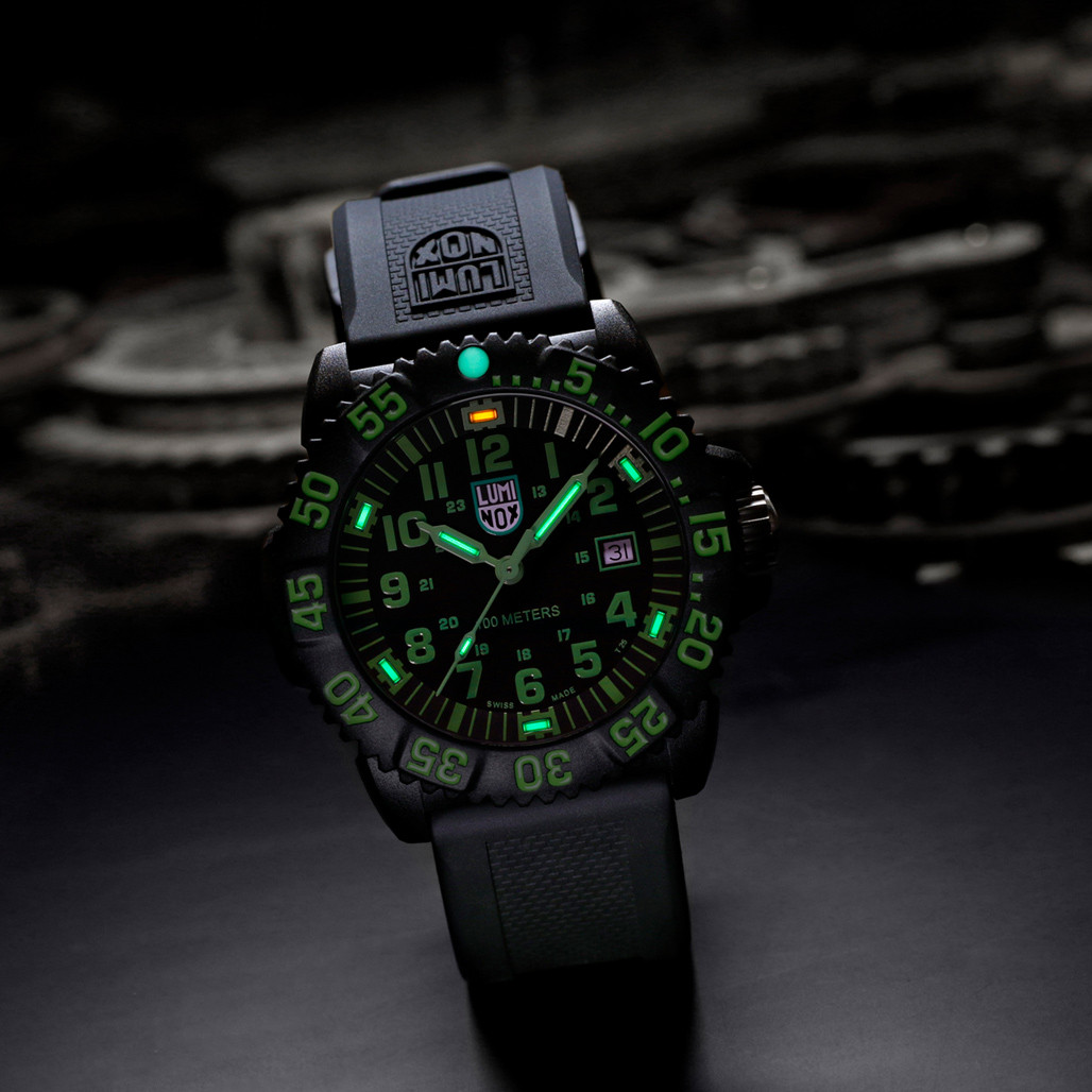 Luminox G Sea Lion Black & Green Tritium Watch #X2.2067