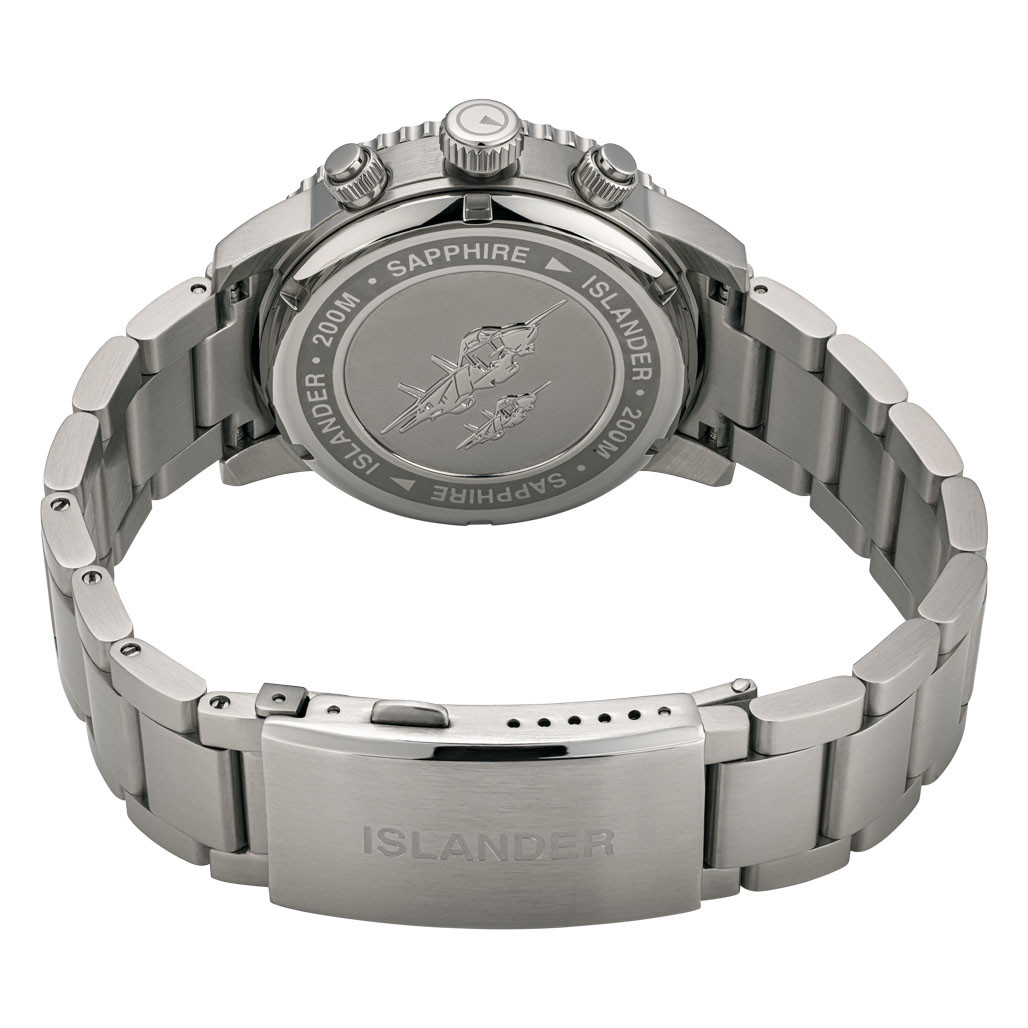 Islander Calverton Flight Chronograph Alarm Watch with Blue Dial